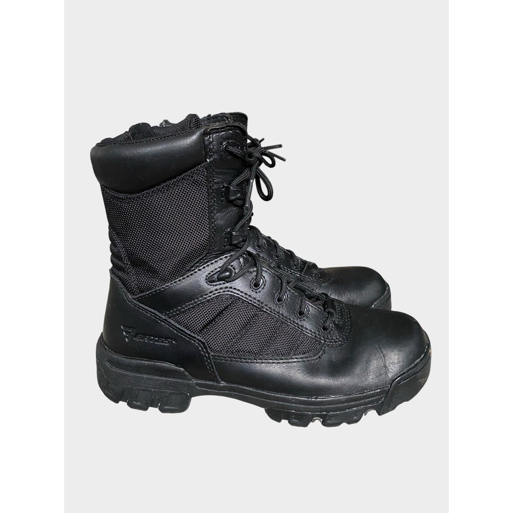 Bates Tactical Boots Women 8.5 EU 39 Black Leather  Ultra-Lite Side Zip Military